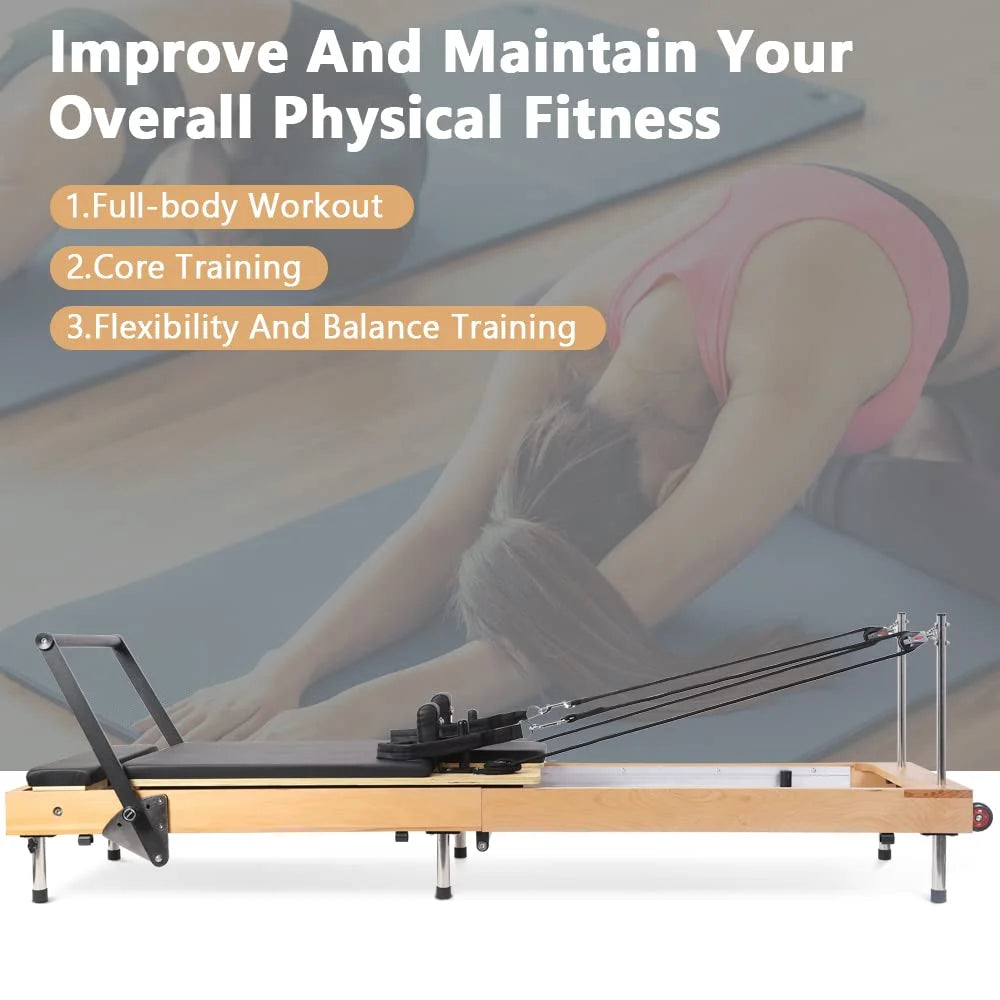 Foldable Pilates Machine Equipment for Home Exercise Workouts, Pro